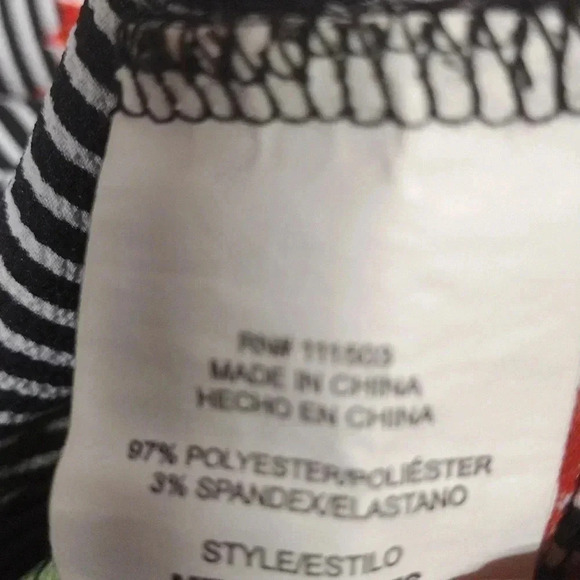 Twine & String Striped Floral Blouse Women’s Medium - Picture 5 of 11